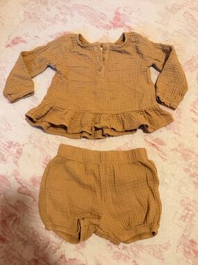 Little Planet 100% Cotton Ruffled Two-Piece Set